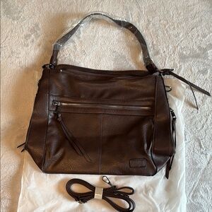 Elegant Brown Leather Shoulder Bag